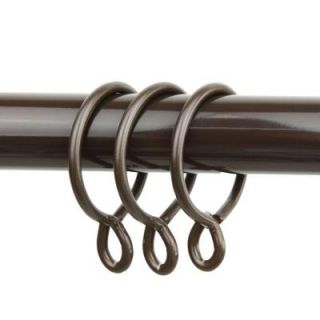 Rod Desyne 2 1/4 in. Cocoa Decorative Rings with Eyelets (Set of 10) 1924 007