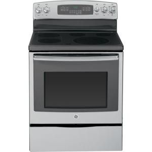 GE 5.3 cu. ft. Electric Range with Self Cleaning Convection Oven in Stainless Steel JB750SFSS