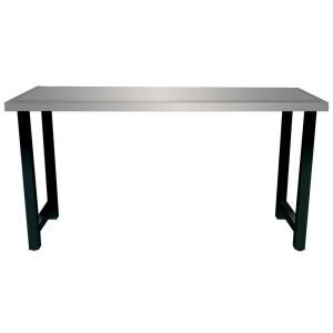 Viper 72 in. Work Table in Black with 304 Stainless Steel Top V7226BLWT