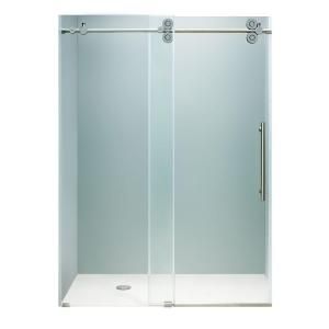 Vigo 60 in. x 74 in. Frameless Bypass Shower Door in Chrome with Clear Glass VG6041CHCL6074