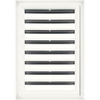 Builders Edge 12 in. x 18 in. Rectangle Gable Vent #123 White 120061218123
