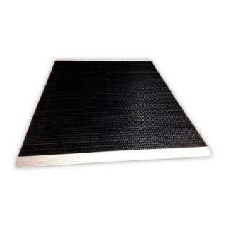 Mats Inc. Black 4 ft. x 3 ft. bristle mat with silver aluminum ramps DISCONTINUED BSM3X4BK