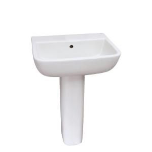 Barclay Products Series 600 20 in. Pedestal Lavatory Sink Combo for 4 in. Centerset in White 3 214WH
