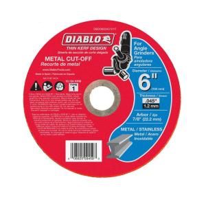 Diablo 6 in. x 0.045 x 7/8 in. Metal Cut Off Thin Kerf Disc Type 1 DBD060045101F