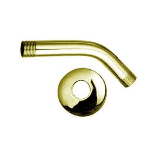 Whitehaus Shower Arm and Flange in Polished Brass WHSA165 2 PBRAS