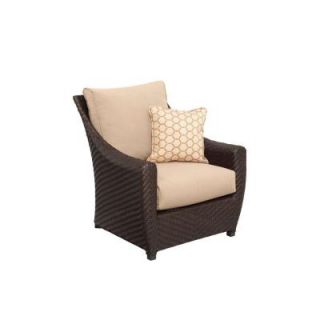 Brown Jordan Highland Patio Lounge Chair in Harvest with Tessa Barley Throw Pillow M10035 L 8