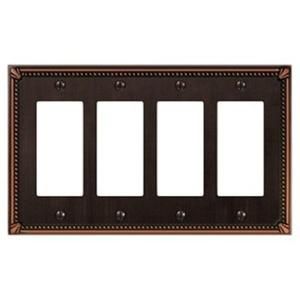 Creative Accents Imperial 4 Decorator Wall Plate   Antique Bronze 3024AZ