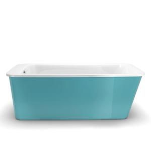 MAAX Lounge 5.3 ft. Freestanding Bath Tub in White with Aqua Apron 105824 000 001 103