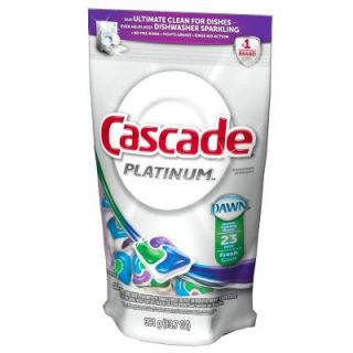 Cascade 23 Count Dishwasher Detergent Platinum Fresh 003700084463