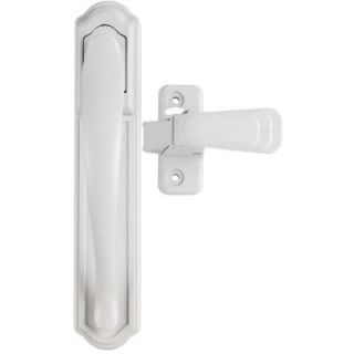 Ideal Security Inc. White Painted Storm and Screen Door Pull Handle Set with Back Plate SKDXW