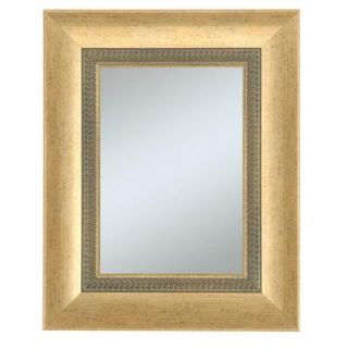 Alpine Art & Mirror Welch Family 27 in. x 33 in. Gold Framed Wall Mirror with Decorative Lip 75120