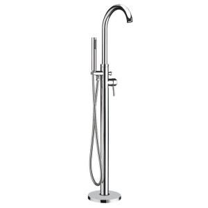 Whitehaus 1 Handle 1 Spray Floor Mount Tub Filler with Handshower in Polished Chrome WHT7368S C