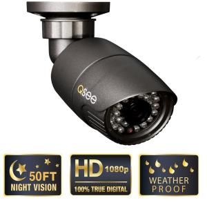 Q SEE Platinum Series 1080p SDI High Resolution Indoor/Outdoor Weatherproof Bullet Camera with 50 ft. Night Vision QH8003B