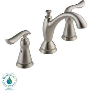 Delta Linden 8 in. Widespread 2 Handle High Arc Bathroom Faucet in Stainless 3594 SSMPU DST
