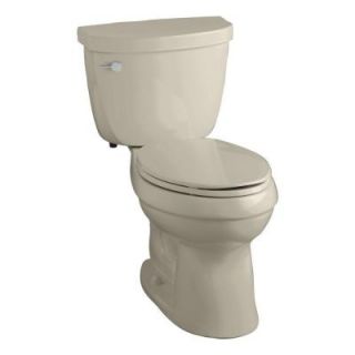 KOHLER Cimarron Comfort Height 2 piece 1.6 GPF Elongated Toilet with AquaPiston Flushing Technology in Sandbar K 3589 G9