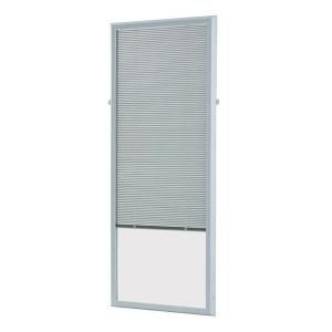 ODL 25 in. x 66 in. Add On Enclosed Aluminum Blinds in White for Patio Doors with Flush Frame Around Glass BWM256601