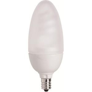 Philips 25W Equivalent Soft White (2700K) CA9 Medium Decorative Candle CFL Light Bulb (E)* 422303