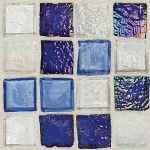 Daltile Egyptian Glass Sapphire Collag 12 in. x 12 in. x 6 mm Glass Face Mounted Mosaic Wall Tile EG3211PM1P