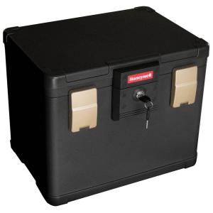 Honeywell 0.64 cu. ft. Molded Fire/Water Chest with Key and Double Latch Lock 1106