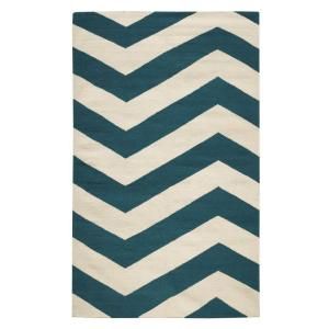 Home Decorators Collection Portia Teal/Cream 3 ft. x 5 ft. Area Rug 1324210330