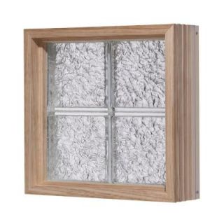 Pittsburgh Corning LightWise 32 in. x 24 in. x 6 in. IceScapes Pattern Sandtone Aluminum Clad Glass Block Window 116950.0