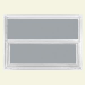 JELD WEN Builders Atlantic Single Hung Aluminum Windows, 37 in. x 26 in., White, with Insulated Obscure Glass 404263