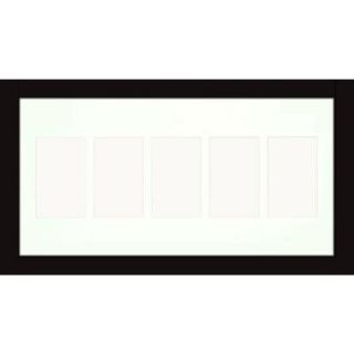 PTM Images 5 Opening Holds (5) 4 in. x 6 in. Matted Black Photo Collage Frame (Set of 2) 8 0004A BLACK