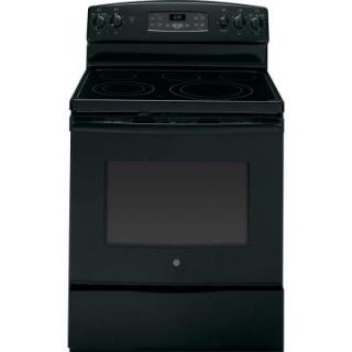 GE 5.3 cu. ft. Electric Range with Self Cleaning Oven and Convection in Black JB690DFBB