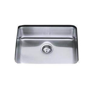 KOHLER Undertone Undercounter Stainless Steel 23x17.5x9.5 0 Hole Single Bowl Kitchen Sink K 3325 NA