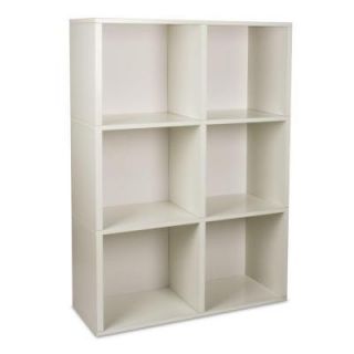 Way Basics Tribeca 32.1 in. L x 44.8 in. H White zBoard, Eco Friendly, Tool Free Assembly, Stackable 6 Cube Organizer PS 285 815 1150 WE