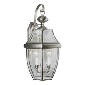 Illumine 3 Light Outdoor Antique Pewter Lantern with Clear Beveled Glass Panels CLI FRT1601 03 34