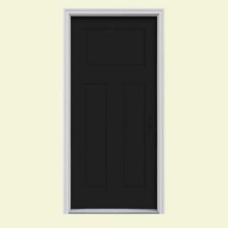 JELD WEN Craftsman 3 Panel Painted Steel Entry Door with Brickmould THDJW184900094