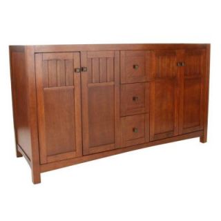 Foremost Knoxville 60 in. W x 21.625 in. D x 34 in. H Vanity Cabinet Only in Nutmeg KNCA6021D