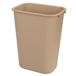 Carlisle 41 1/4 qt. Large Beige Waste Basket (12 Case) 34294106