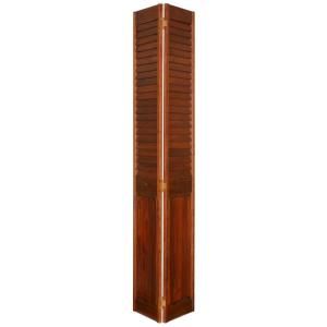 Home Fashion Technologies 2 in. Louver/Panel MinWax Red Oak Solid Wood Interior Bifold Closet Door 1252880215