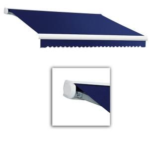 AWNTECH 16 ft. Key West Full Cassette Manual Retractable Awning (120 in. Projection) in Navy KWM16 77 N