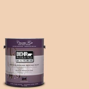 BEHR Premium Plus Ultra 1 gal. #PPU3 7 Ceiling Tinted to Pale Coral Interior Paint 555801