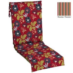 Hampton Bay Reversible Petite Modern Floral Outdoor Sling Chair Cushion GC41119A 9D1