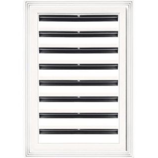 Builders Edge 12 in. x 18 in. Rectangle Gable Vent #117 Bright White 120061218117