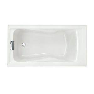 American Standard Evolution 5 ft. Left Drain Soaking Tub in White 2425V LHO.002.020