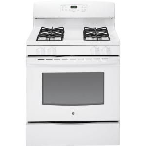 GE 5.0 cu. ft. Gas Range with Self Cleaning Oven in White JGB630DEFWW