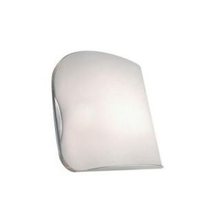 JESCO Lighting Softly Curved and Framed in Satin Nickel 11.875 in. x 11.875 in. Wall Sconce in Frosted Glass Finish WS615M