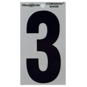 The Hillman Group 5 in. Mylar Reflective Number 3 844099