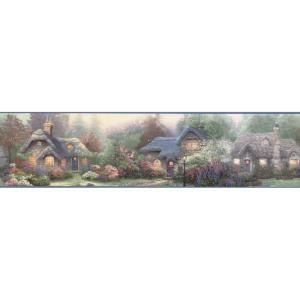 The Wallpaper Company 8 in. x 10 in. Multi Color Cottage Border Sample WC1282861S