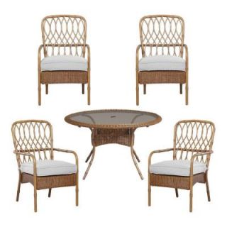 Hampton Bay Clairborne 5 Piece Patio Dining Set with Bare Cushions DY11079 5 B