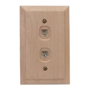 Amerelle Unfinished Wood Data Wall Plate 180DRJ45