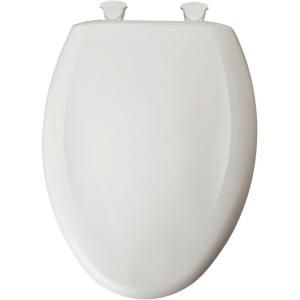 BEMIS Slow Close STA TITE Elongated Closed Front Toilet Seat in Euro White 1200SLOWT 160