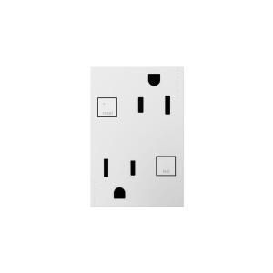 Legrand adorne 15 Amp Tamper Resistant Duplex Outlet with 3 Module GFCI   White AGFTR153W4