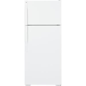 GE 28 in. W 18.1 cu. ft. Top Freezer Refrigerator in White GTS18CBEWW
