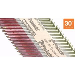 Paslode 3 in. x 0.120 Galvanized Ring Shank 30 Degree Papertape Framing Nails (2,000 Pack) 650385
